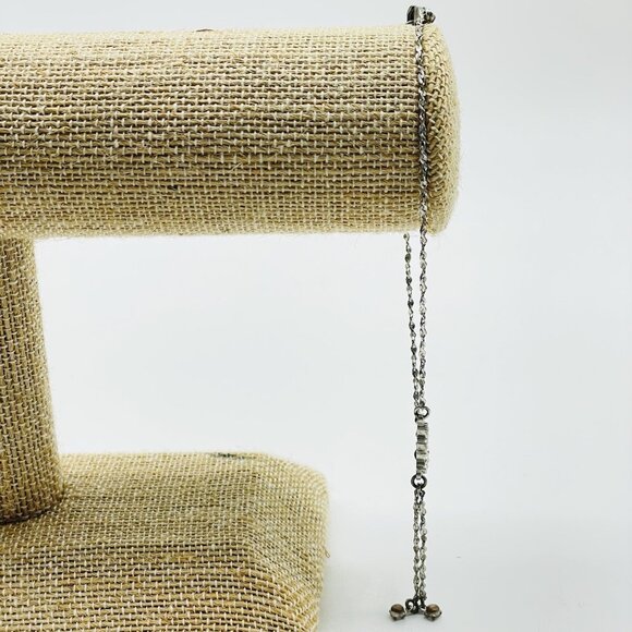 AVON Silver Tone Crystal Bracelet Anklet Signed Adjustable - Picture 9 of 12